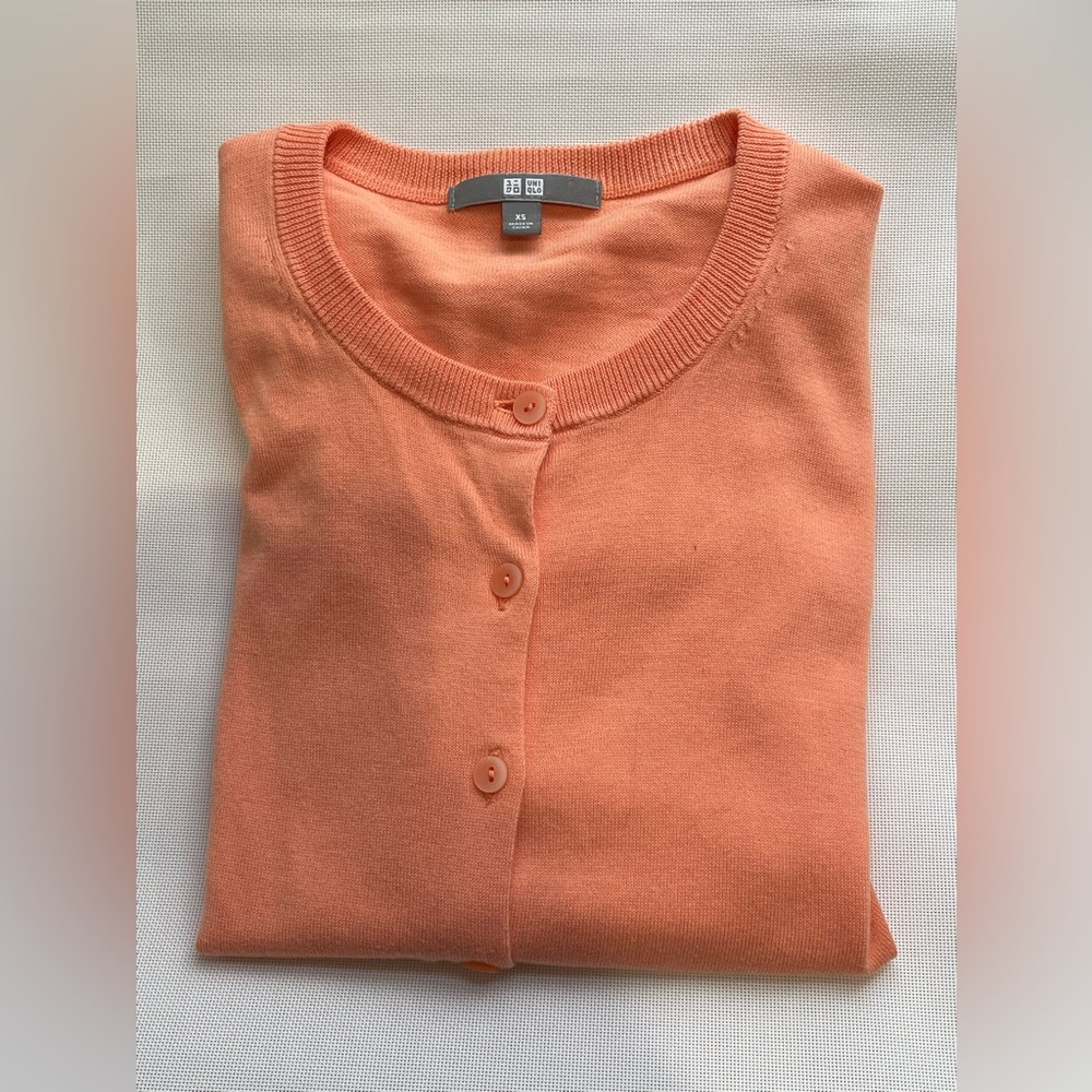 UNIQLO 100% Cotton Crewneck Cardigan - Size XS